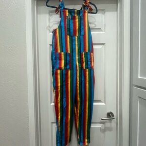 Rainbow Lucy and Yak overalls